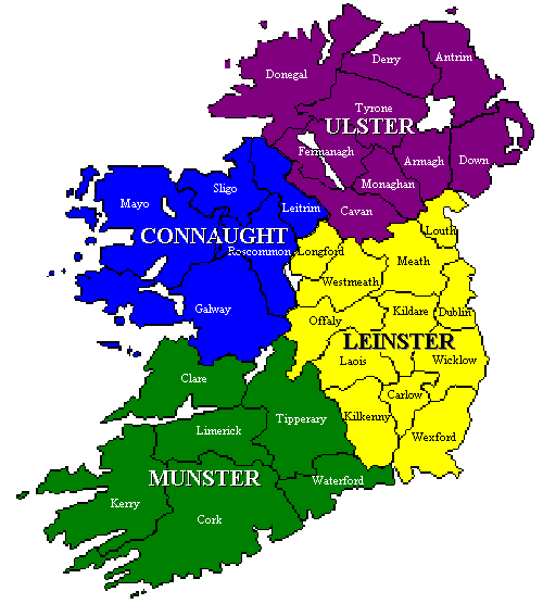 Ireland map.